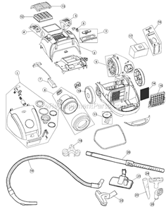 Part Location Diagram of RO-KT1080 Dirt Devil Bag Holder Assembly